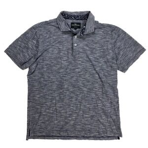 Rodd & Gunn Sports Fit Blue‎ Heather 1/4 Button S/Sleeve Polo Men's Size Large